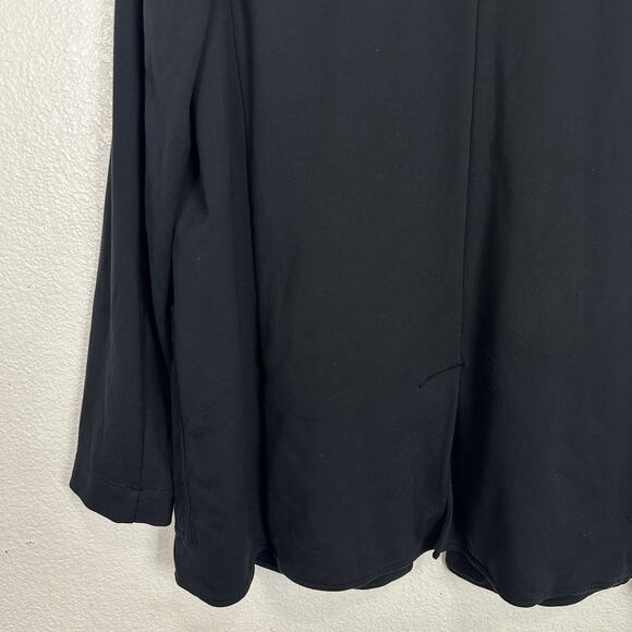 Athleta Eastbound Blazer Women Size 16 Black Travel Jacket Knit Minimalist Knit - Picture 8 of 13